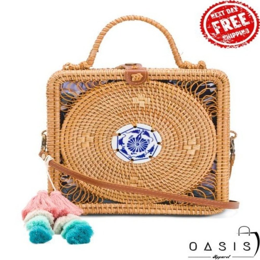 MADE IN VIETNAM Tile Front Crossbody/ Women's Bag